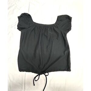 MADEWELL top size Medium Banded neck/ short Sleeve with drawing street closure